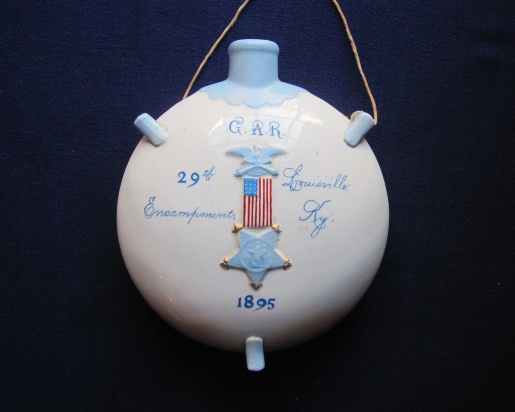 G.A.R. Porcelain Canteen29th Encamp. J. Mountain Antiques