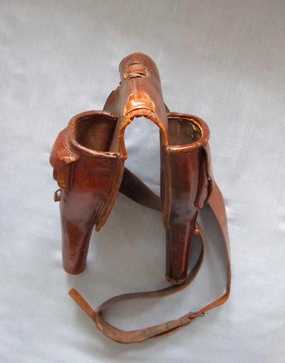 Set of Saddle Holsters Circa 1840s J. Mountain Antiques