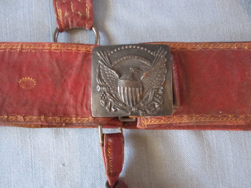 Super 1812/20's Militia Officer's Sword Belt J. Mountain Antiques