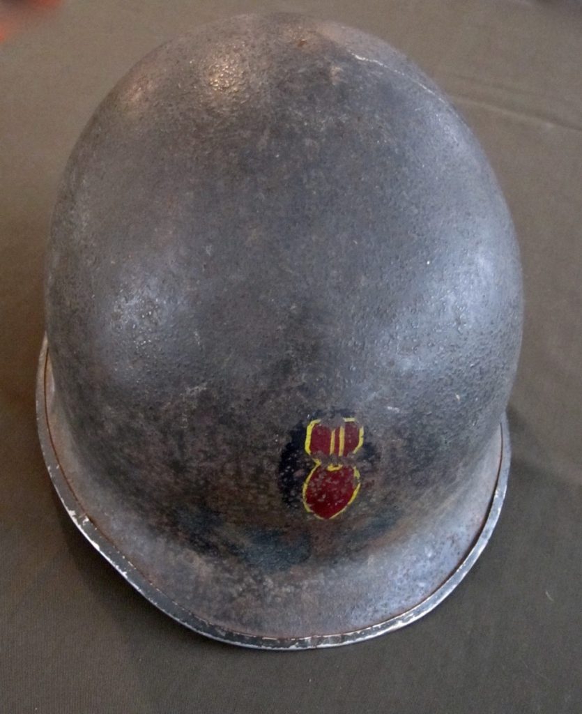 Painted M1 Helmet Bomb Disposal Unit J. Mountain Antiques