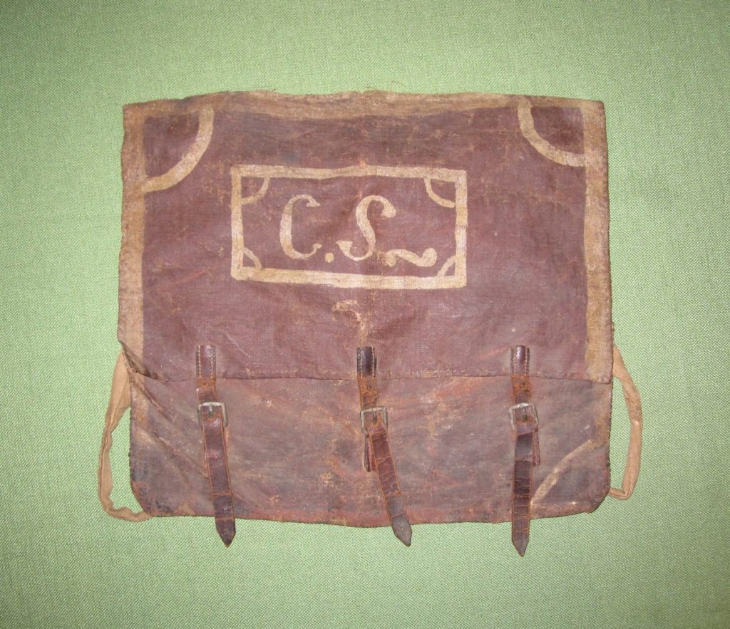 Circa 1820's30's Militia Knapsack J. Mountain Antiques
