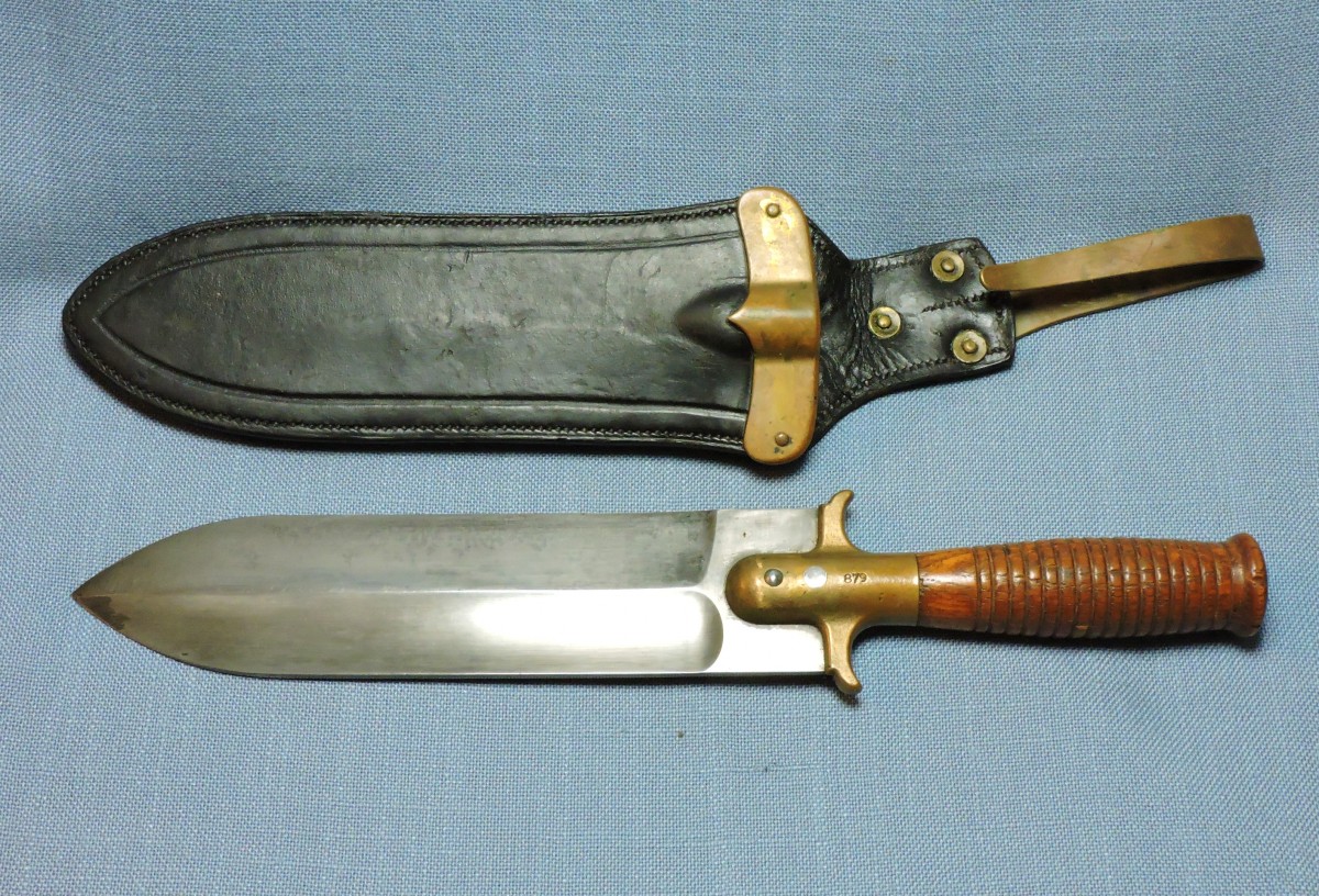 M1880 Hunting Knife & Modified Scabbard J. Mountain Antiques