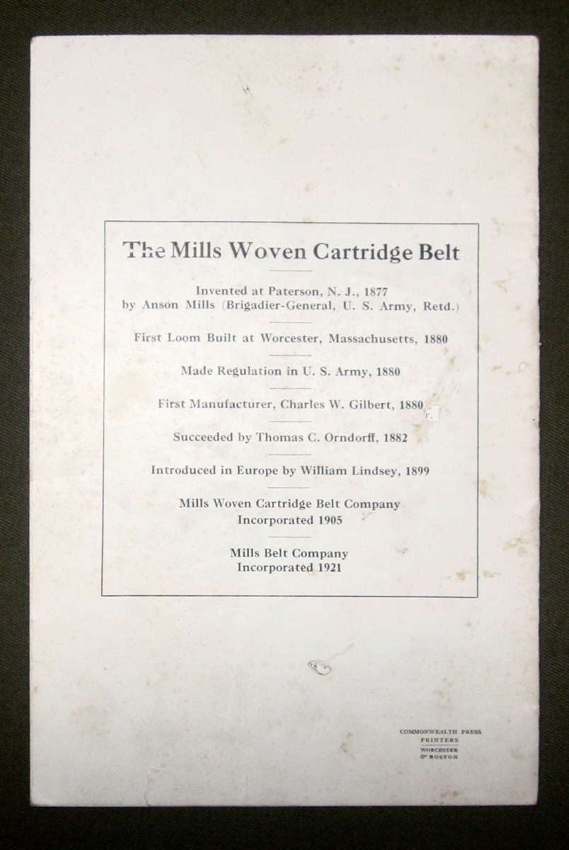Catalog Mills Woven Cartridge Belts For Sportsmen. SOLD J