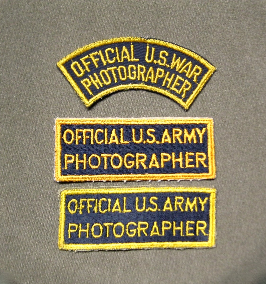 Lot Of 3 Official U S Army Photographer Patch Variants J Mountain 
