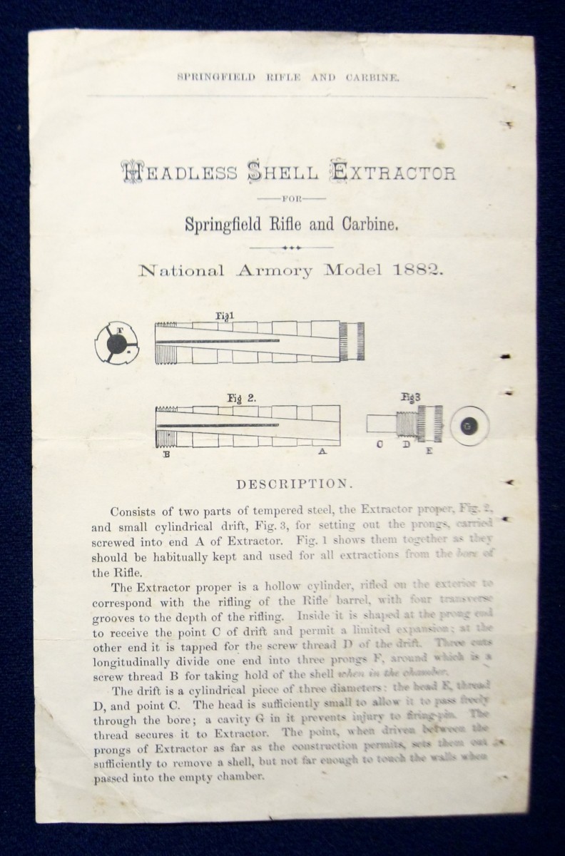 Original Headless Shell Extractor “DESCRIPTION & USE” Sheet | J ...