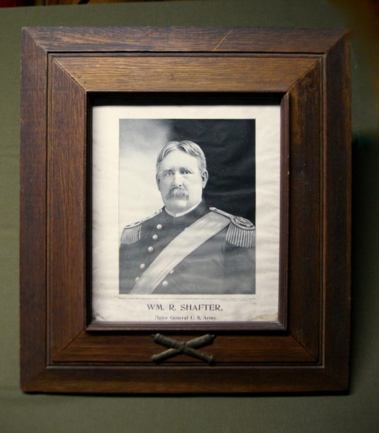Framed Portrait Image of Gen. William Shafter Circa 1898 SOLD J