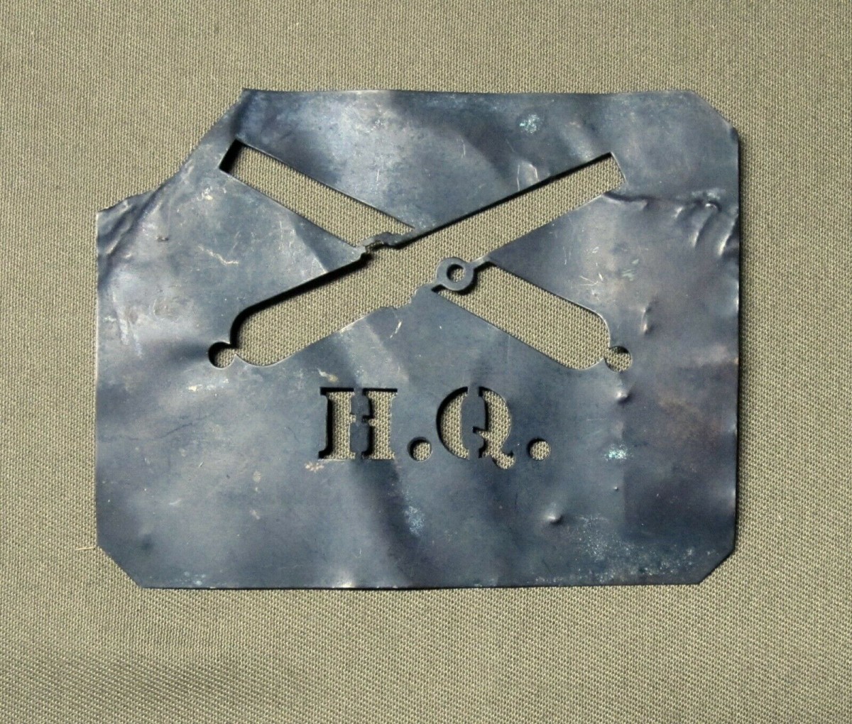 Well Used HQ Field Artillery Stencil – SOLD | J. Mountain Antiques