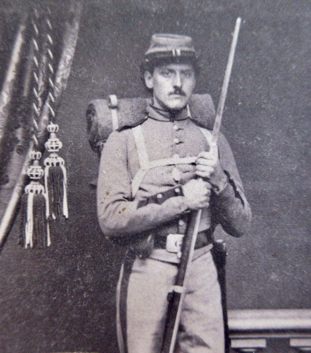 CDV – Armed 13th New York Soldier With ’55 Pattern Rifle Musket. SOLD ...