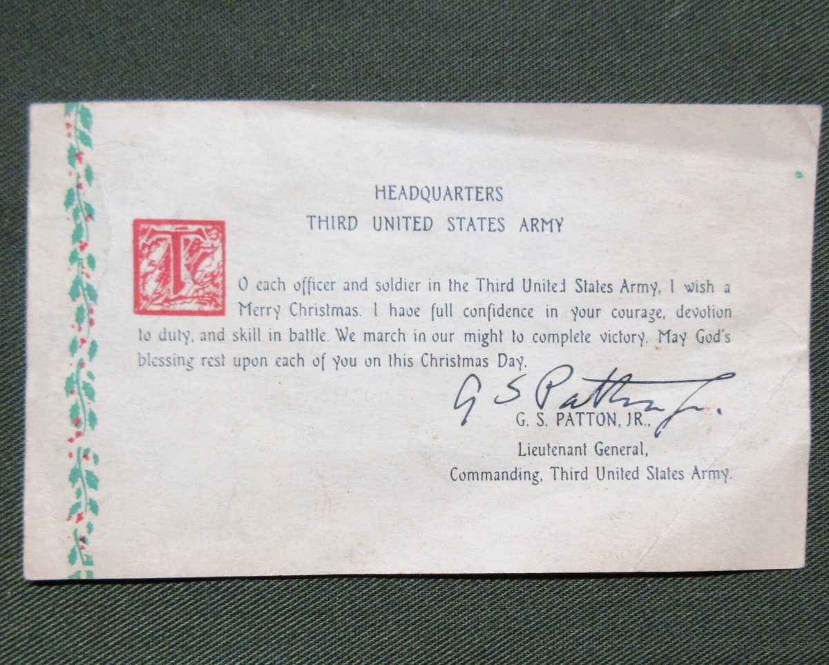 General S. Patton’s “Weather Prayer” Card SOLD J. Mountain