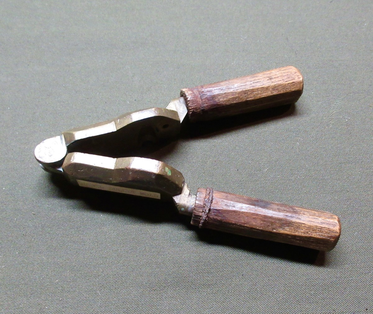 Brass Bullet Mold With Crude Wooden Handles, ID’d As Confederate