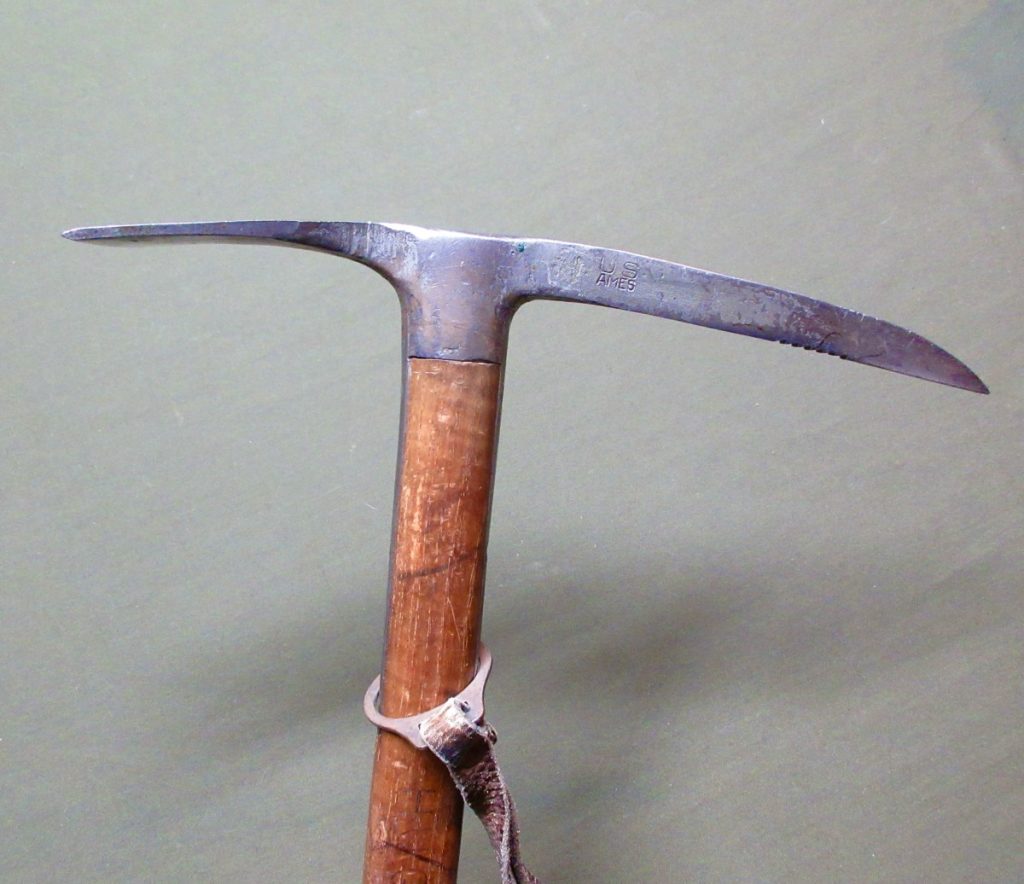 Mountain Ice Axe Made By Ames Id’d to Soldier. SOLD J. Mountain
