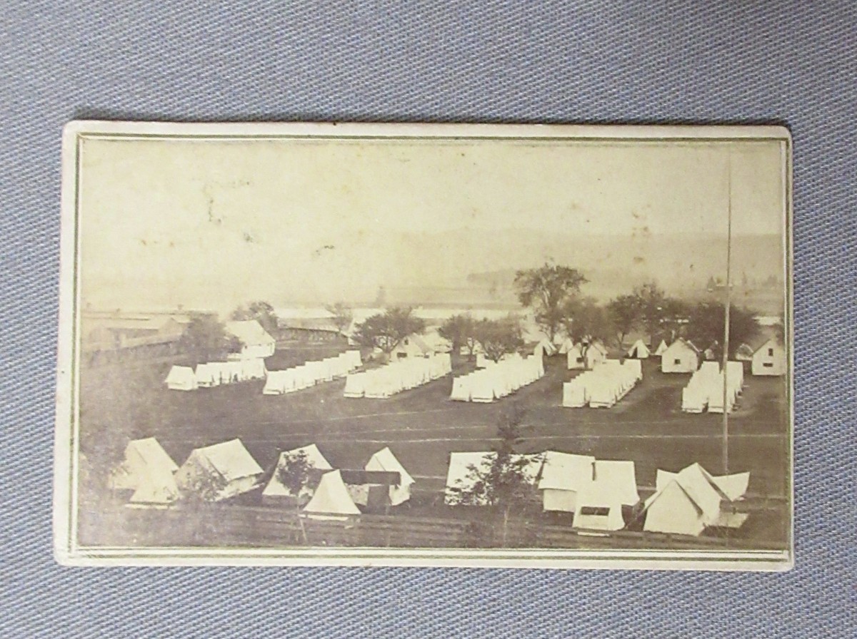 CDV “54th Reg NYSM Camp At Elmira NY.” sold J. Mountain Antiques