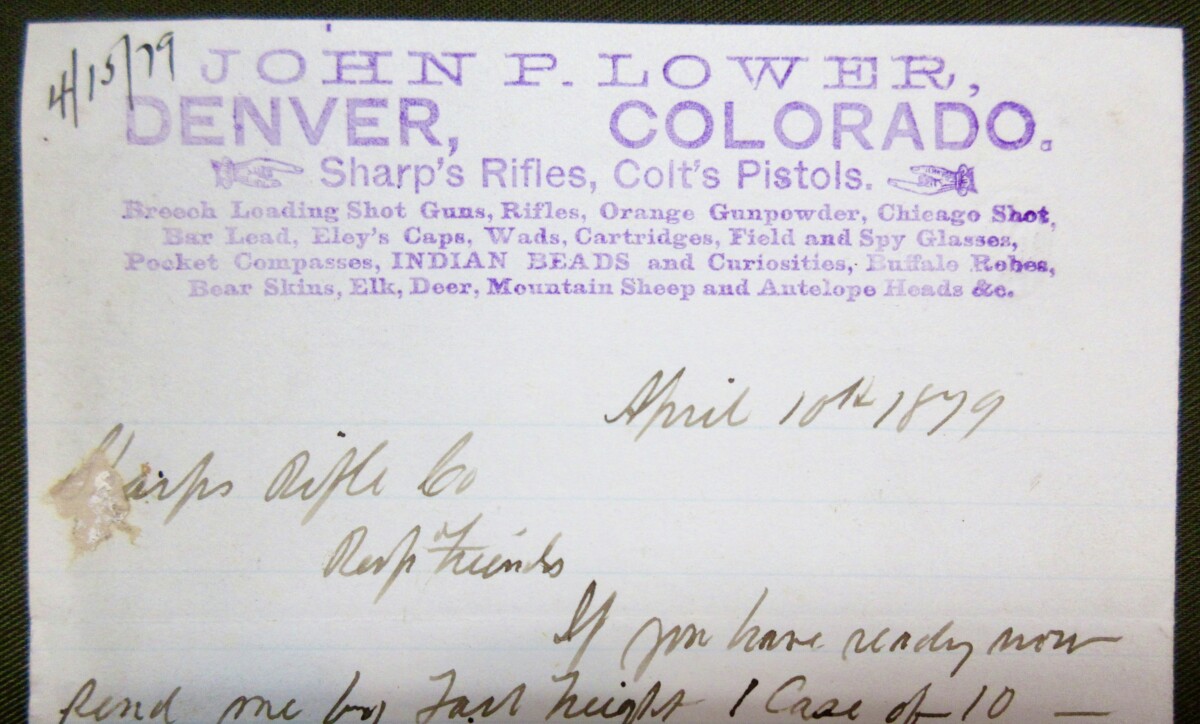 Autographed Letter By Western Gunsmith & Dealer John P. Lower of
