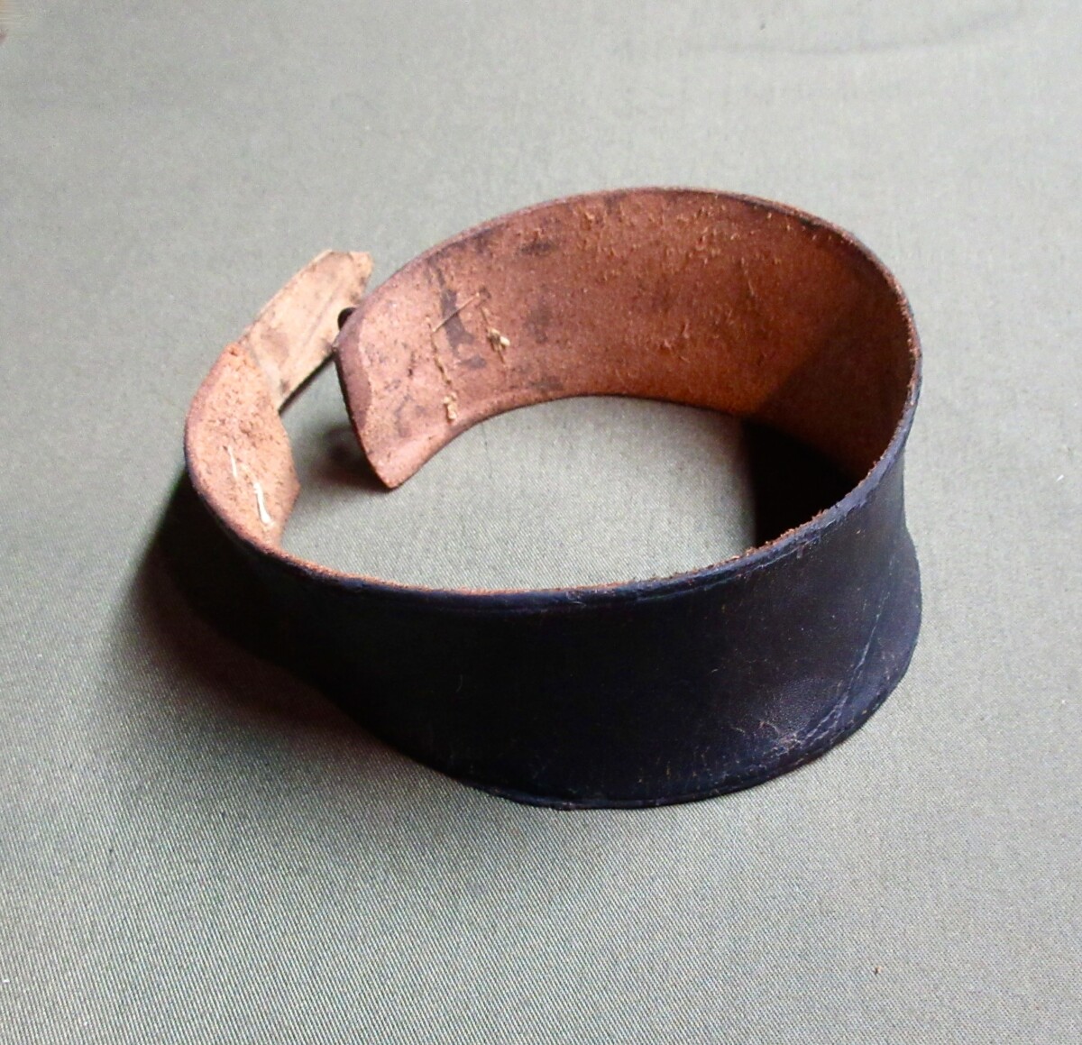 Civil War Era U.S. Army Leather Neck Stock. J. Mountain Antiques