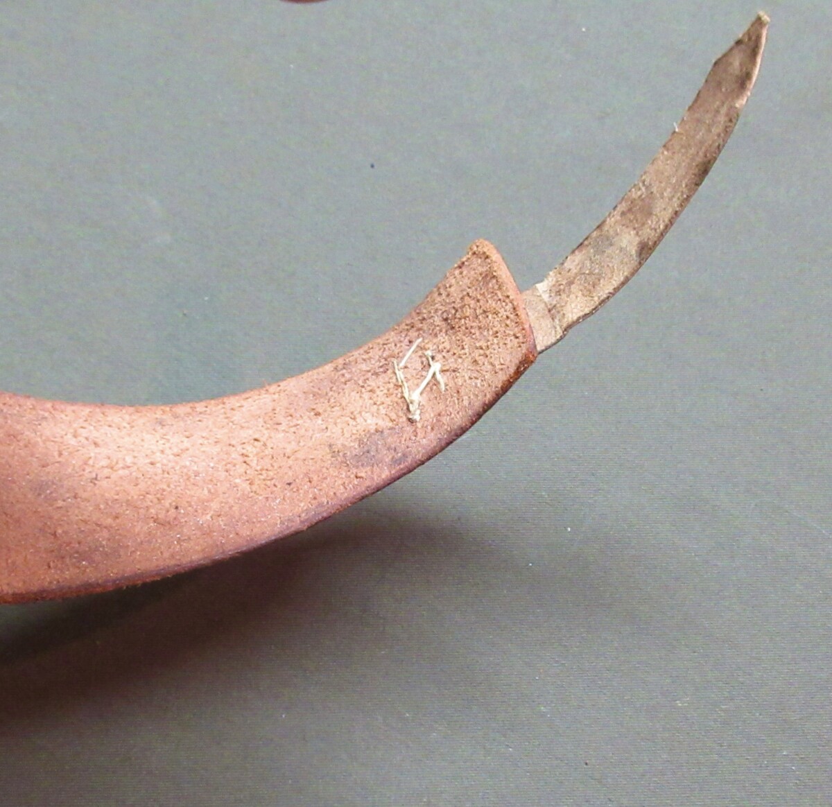 Civil War Era U.S. Army Leather Neck Stock. J. Mountain Antiques