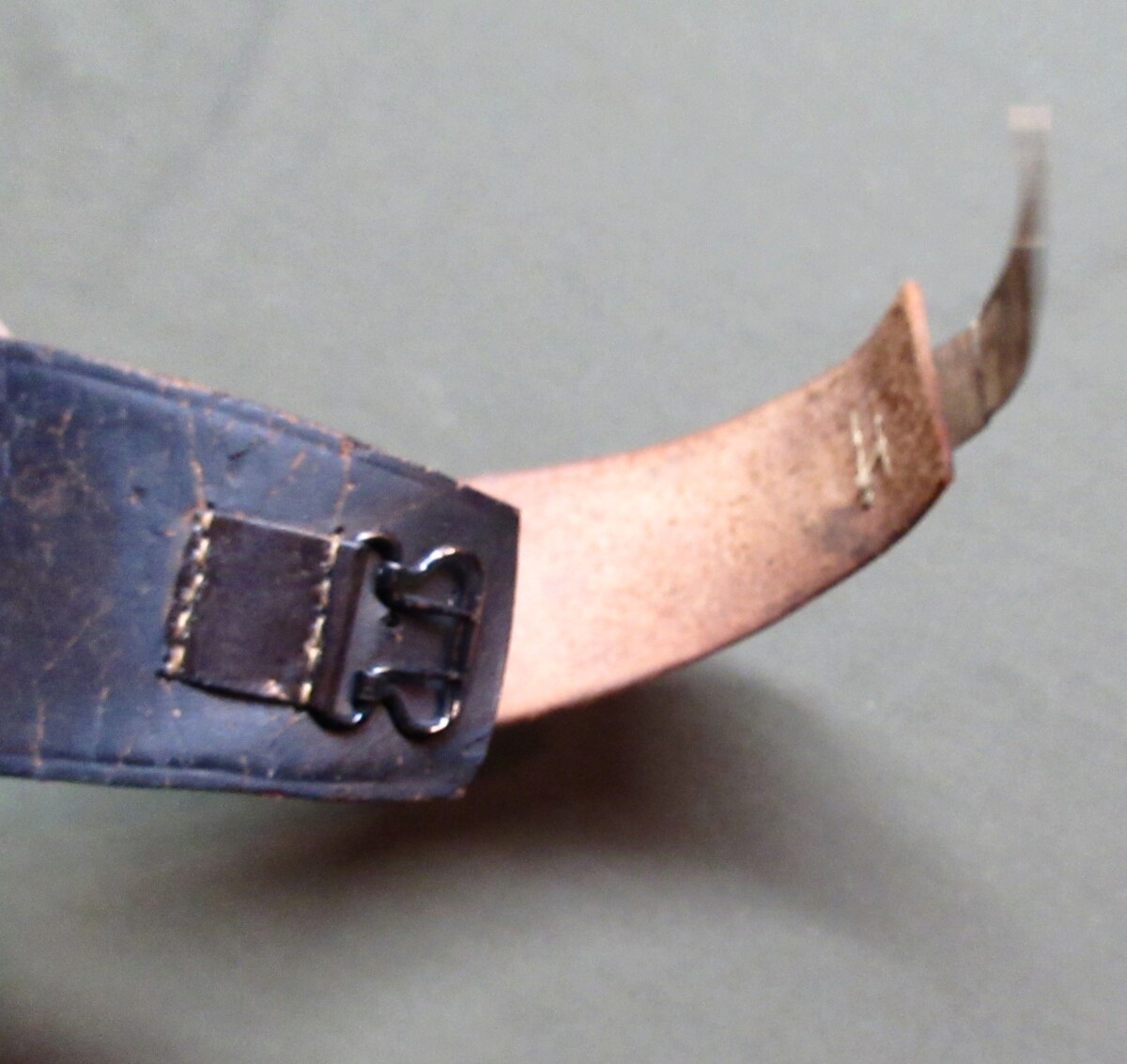 Civil War Era U.S. Army Leather Neck Stock. J. Mountain Antiques