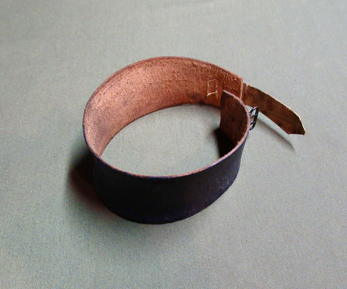 Civil War Era U.S. Army Leather Neck Stock. J. Mountain Antiques